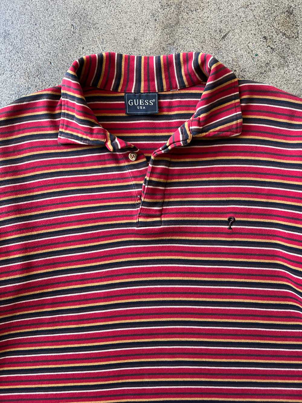 1990s Guess Striped Polo - image 2