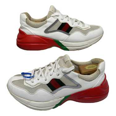 Gucci Rhyton leather low trainers - image 1