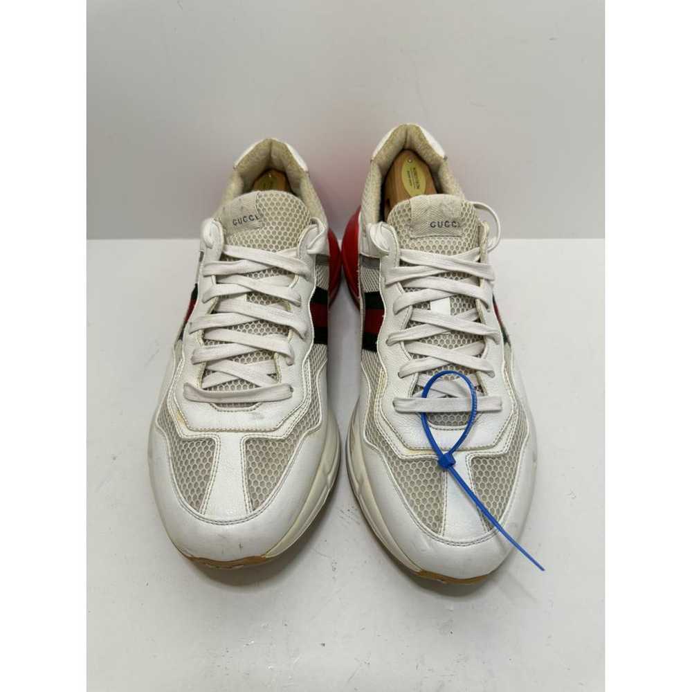 Gucci Rhyton leather low trainers - image 3