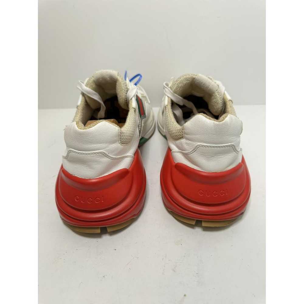 Gucci Rhyton leather low trainers - image 4