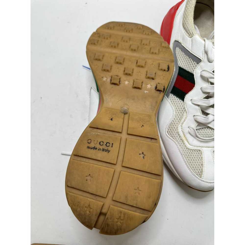 Gucci Rhyton leather low trainers - image 7