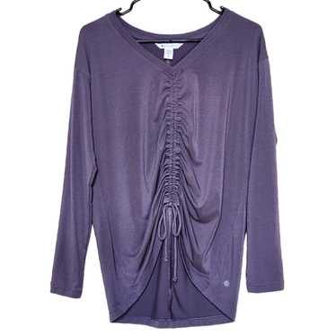 Athleta Cinch Drawstring Accentuated V Neck Long … - image 1