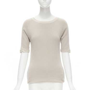 Chloe CHLOE Perle beige cashmere silk gold zip ba… - image 1