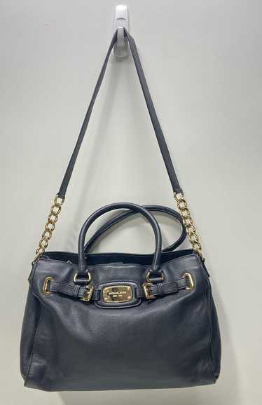 Michael Kors Hamilton Black Leather Shoulder Bag