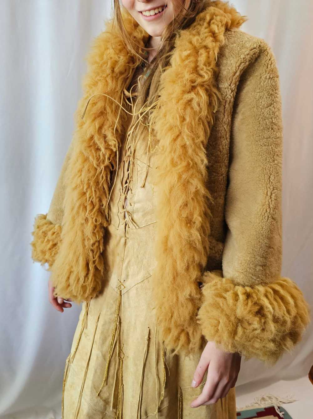 Penny lane sheepskin shearling coat - image 4