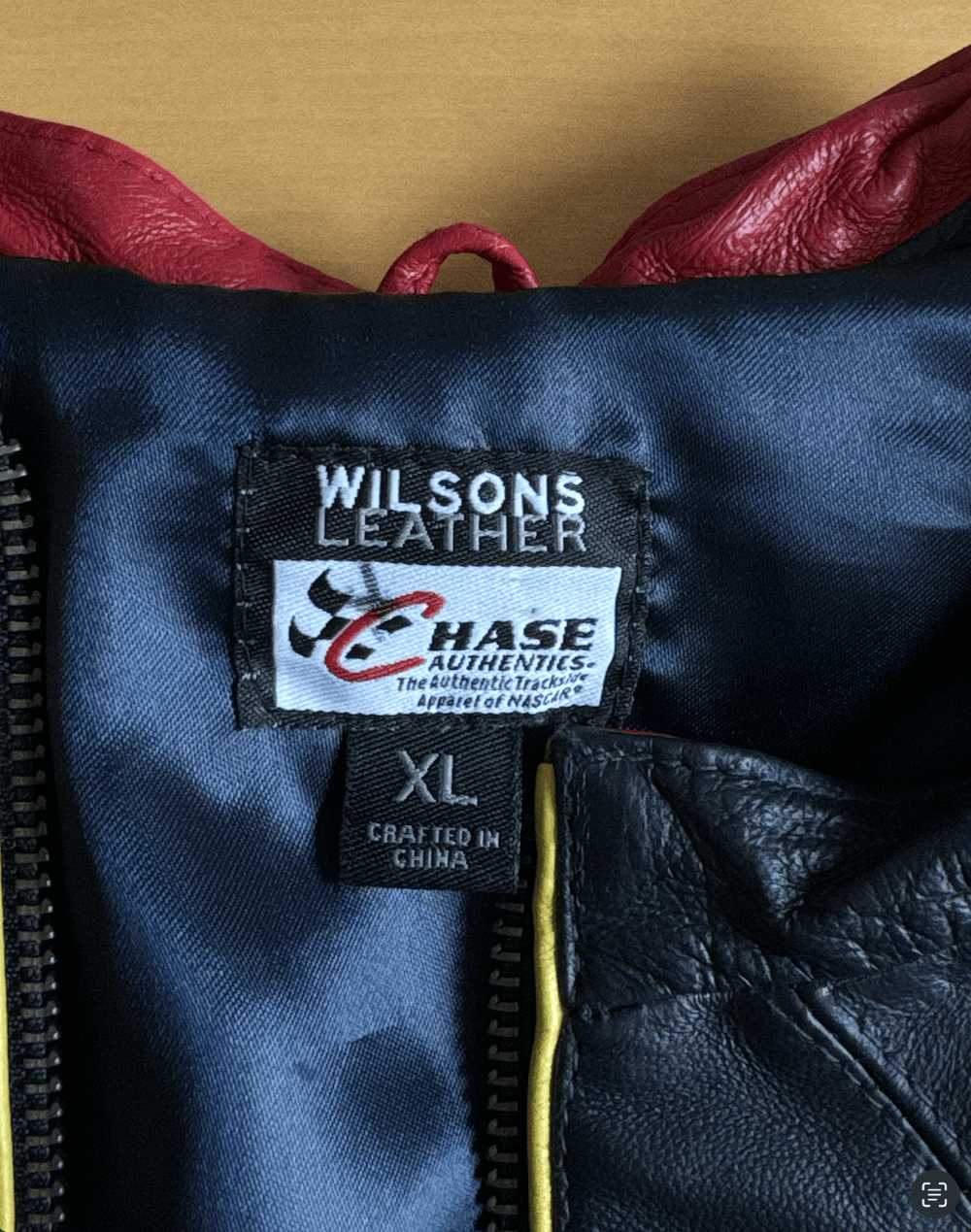 Chase Authentics × Wilsons Leather Red and Black … - image 3