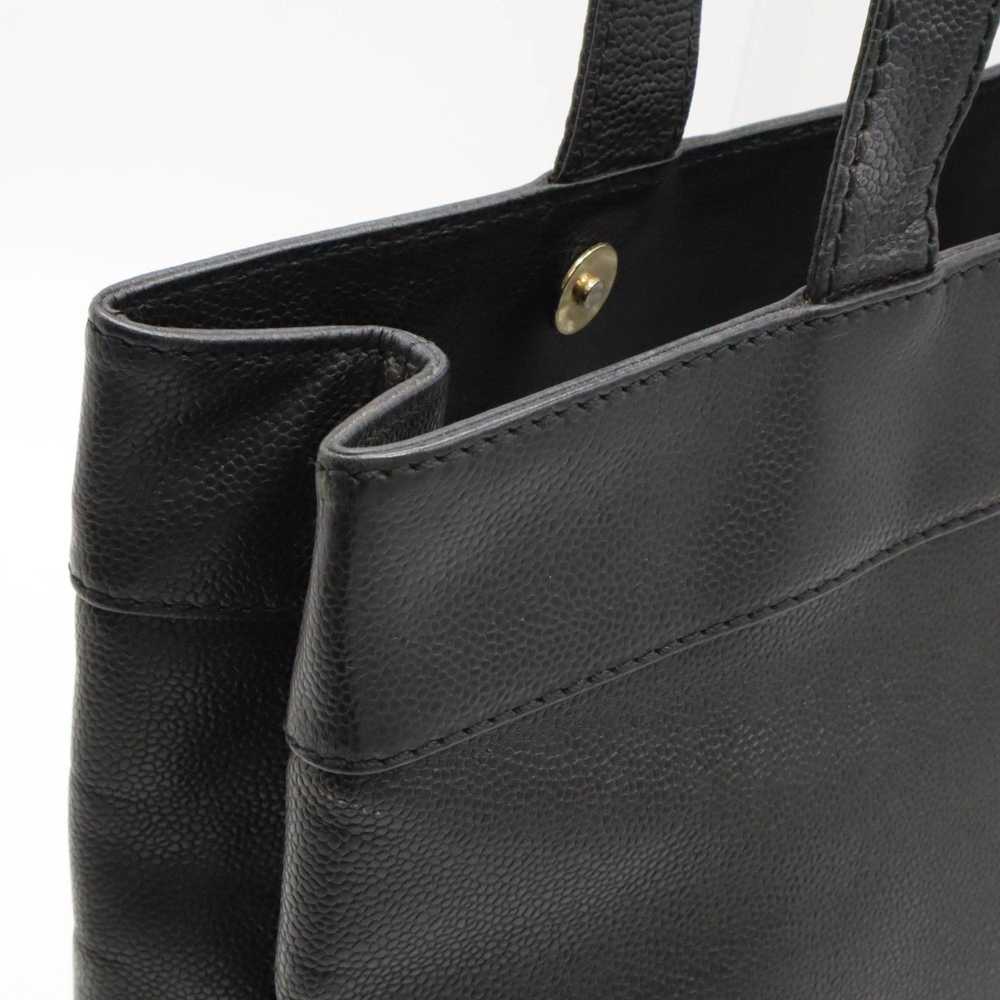 Chanel Logo Cc Black Leather Shoulder Bag (Pre-Ow… - image 7