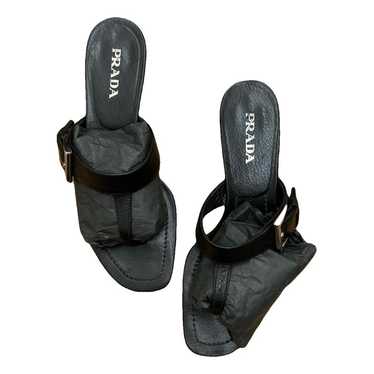 Prada Soft leather flip flops - image 1