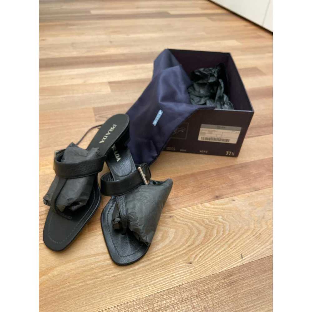 Prada Soft leather flip flops - image 3