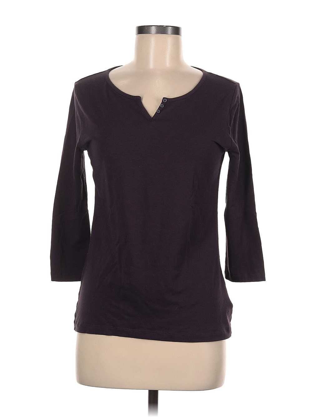 Lands' End Women Purple 3/4 Sleeve T-Shirt 6 - image 1