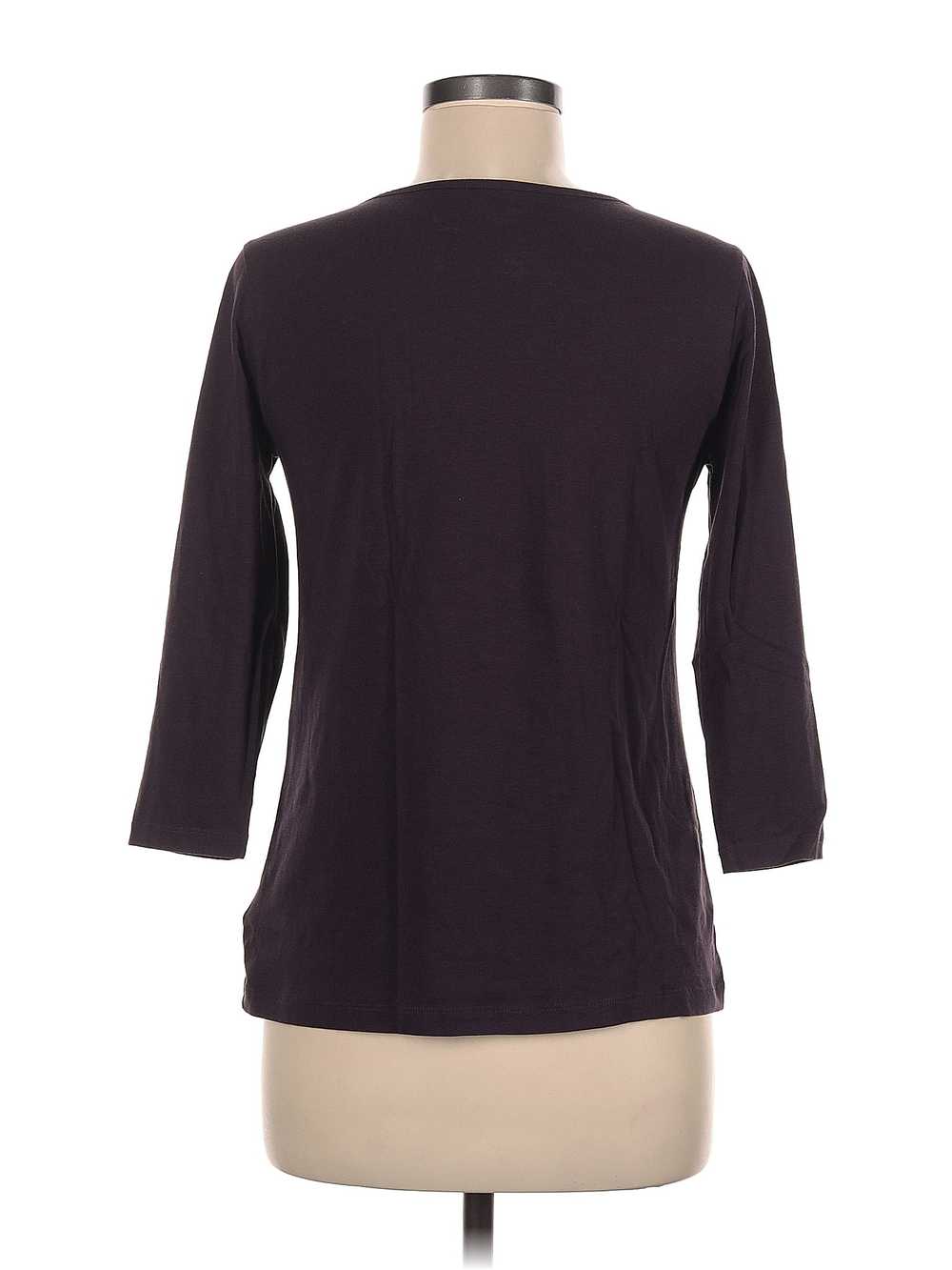 Lands' End Women Purple 3/4 Sleeve T-Shirt 6 - image 2