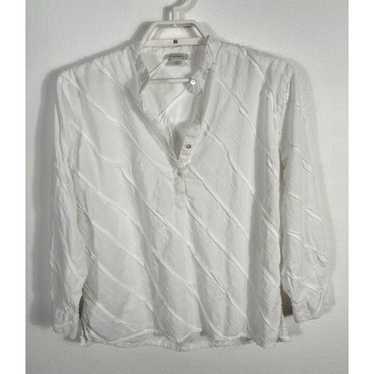 Vintage Sundance Catalog Top Womens XS White Textu