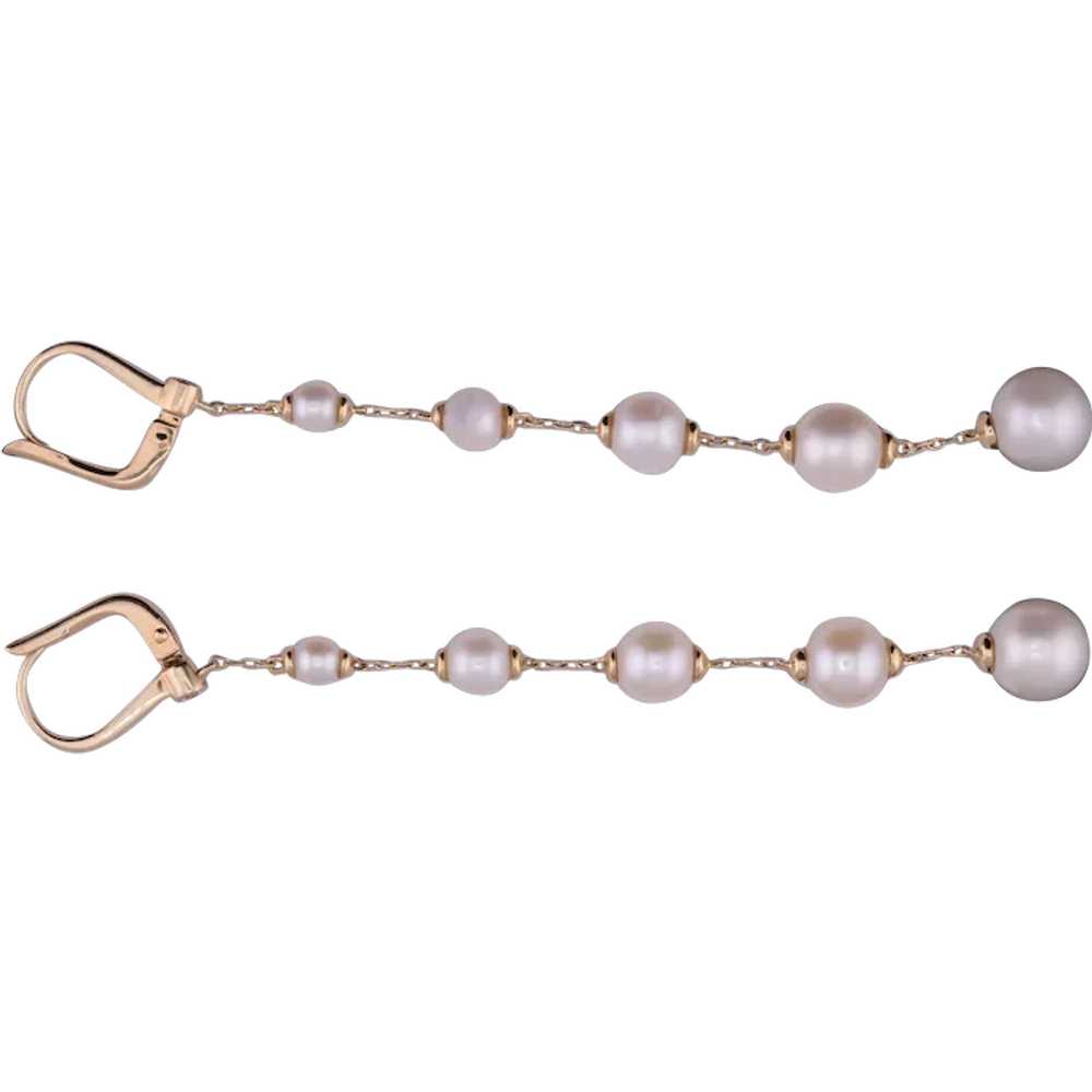 Le Vian Chocolatier Cultured Pearl Earrings 1/20 … - image 1