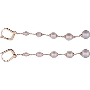 Le Vian Chocolatier Cultured Pearl Earrings 1/20 … - image 1