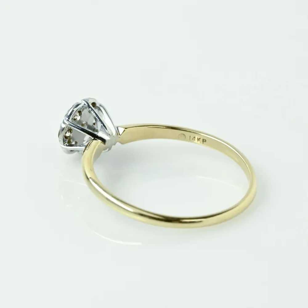 Diamond Cluster "Solitaire" Yellow Gold Ring - image 2