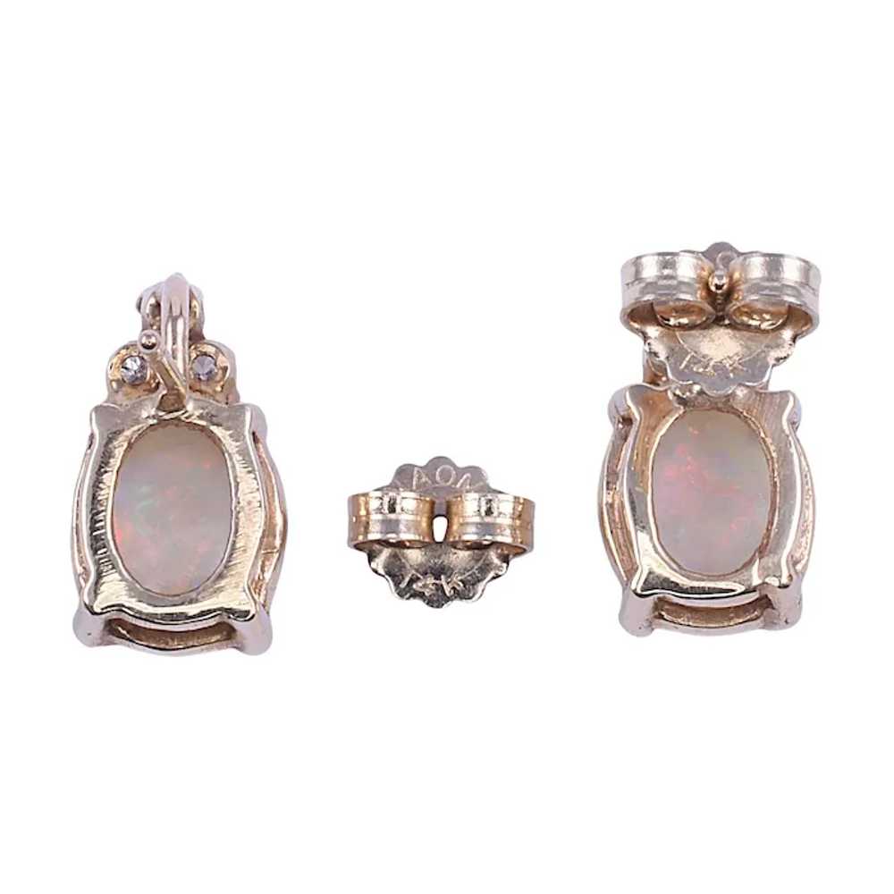 Opal & Diamond Post Earrings - image 2