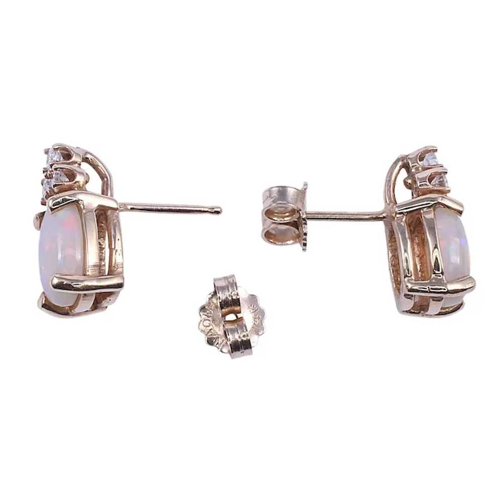 Opal & Diamond Post Earrings - image 3