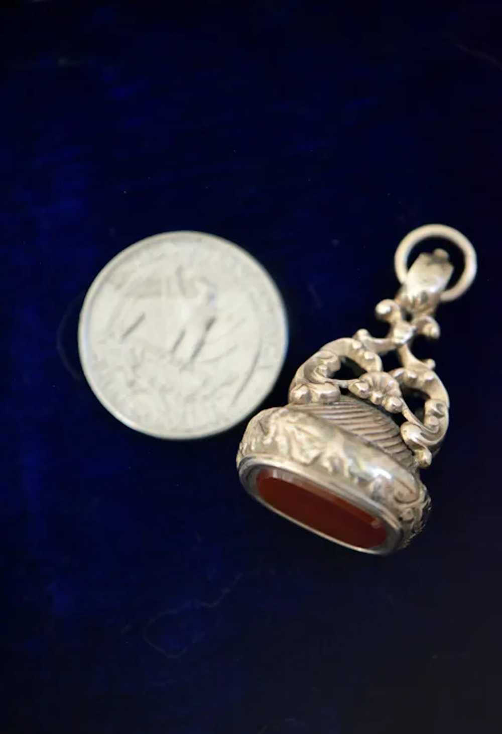 Victorian Gold Filled Large Decorative Carnelian … - image 3