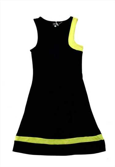 Versace Dress Sports Lime accent Midi 90s Vintage… - image 1