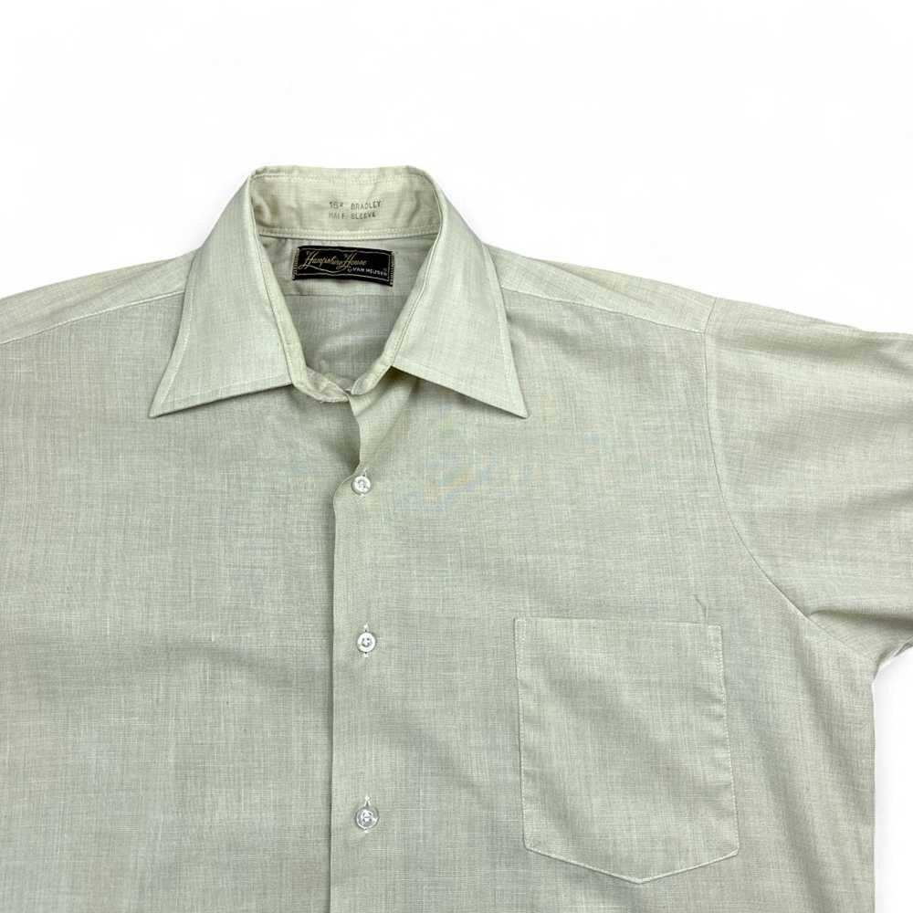 Van Heusen Vintage Van Heusen Dress Shirt Green H… - image 2