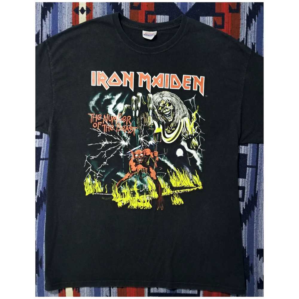 Band Tees × Vintage *RARE* VTG 1980's IRON MAIDEN… - image 4