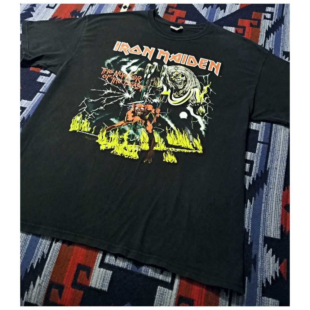 Band Tees × Vintage *RARE* VTG 1980's IRON MAIDEN… - image 6