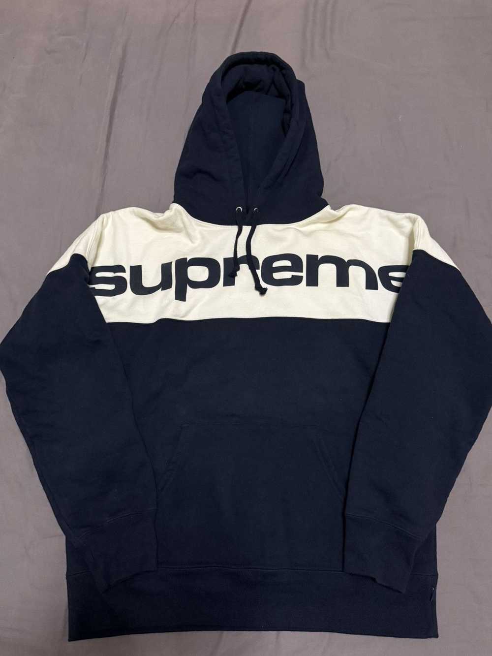 Supreme Supreme blocked big logo hooded hoodie sw… - image 1