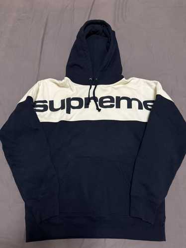 Supreme Supreme blocked big logo hooded hoodie swe