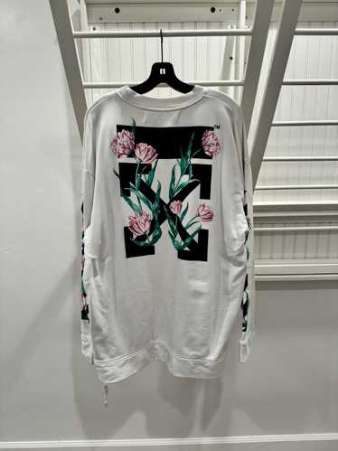 Off-White Off White Diagonal Tulips Crewneck