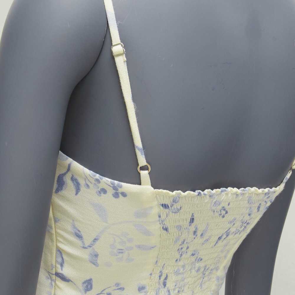 Reformation REFORMATION cream blue floral print r… - image 5