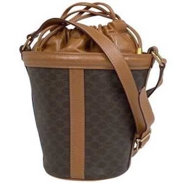 Celine Macadam Pattern Drawstring Canvas Shoulder… - image 1