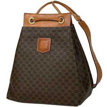 Celine Macadam Pattern Diagonal Canvas Shoulder B… - image 1