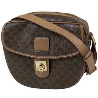 Celine Macadam Pattern Canvas Shoulder Bag Brown - image 1