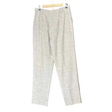 Brand Vintage Wool Tweed Wide Leg Pleated Trousers - image 1