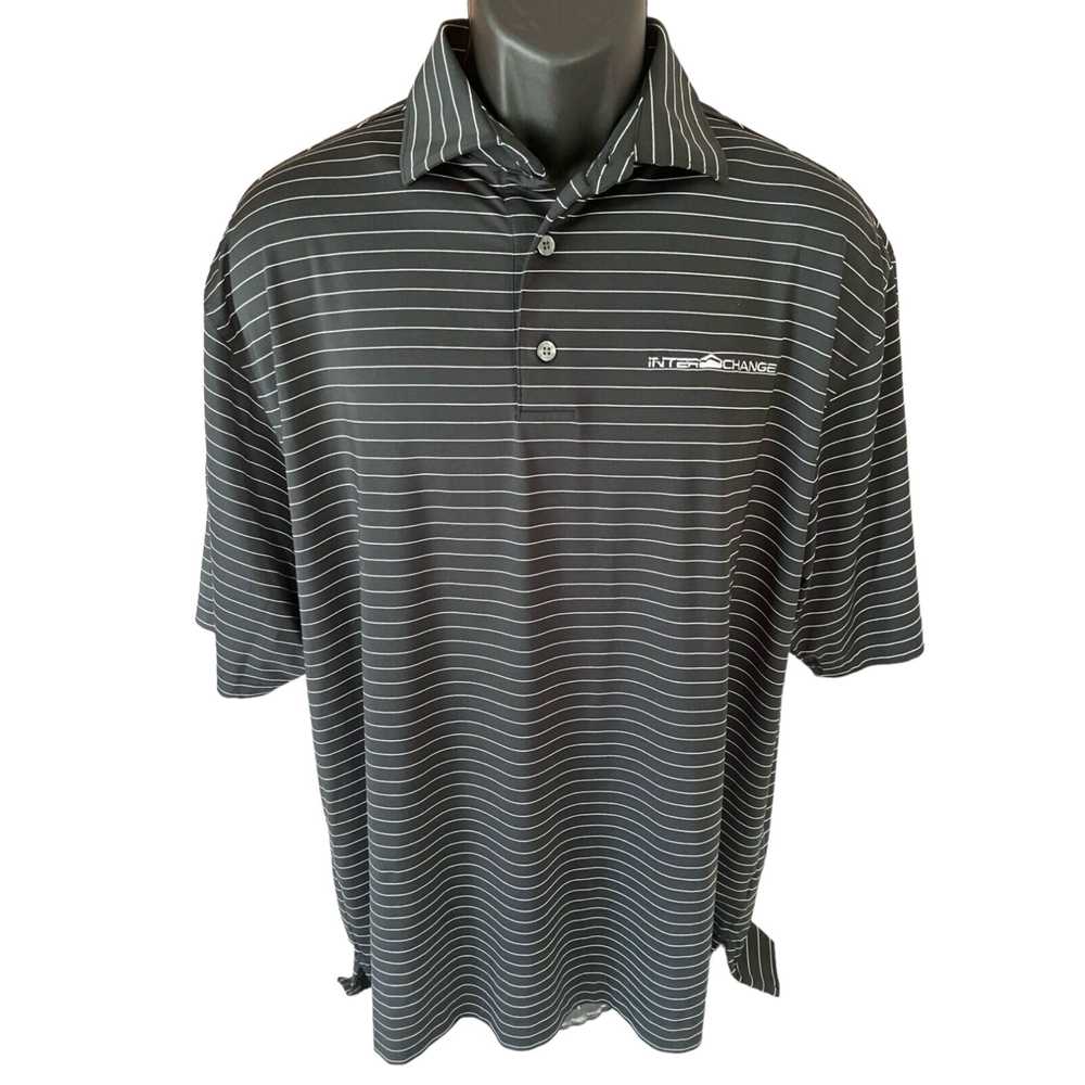 Footjoy Black and White Stripe Men's Large Golf P… - image 1