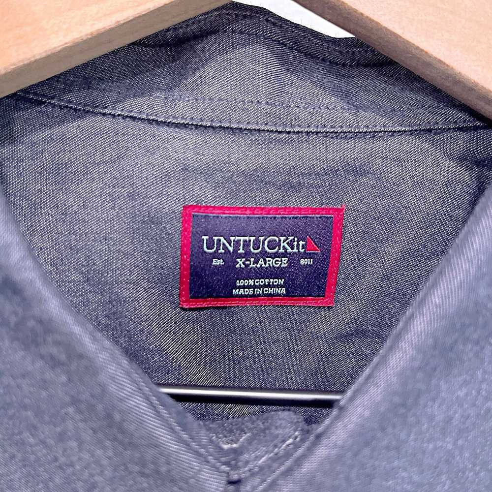 UNTUCKit UNTUCKit Chambray Long Sleeve Shirt Gray… - image 5