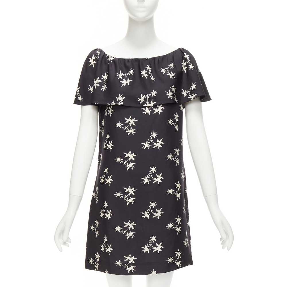 Miu Miu MIU MIU 2007 black 100% silk star print c… - image 1