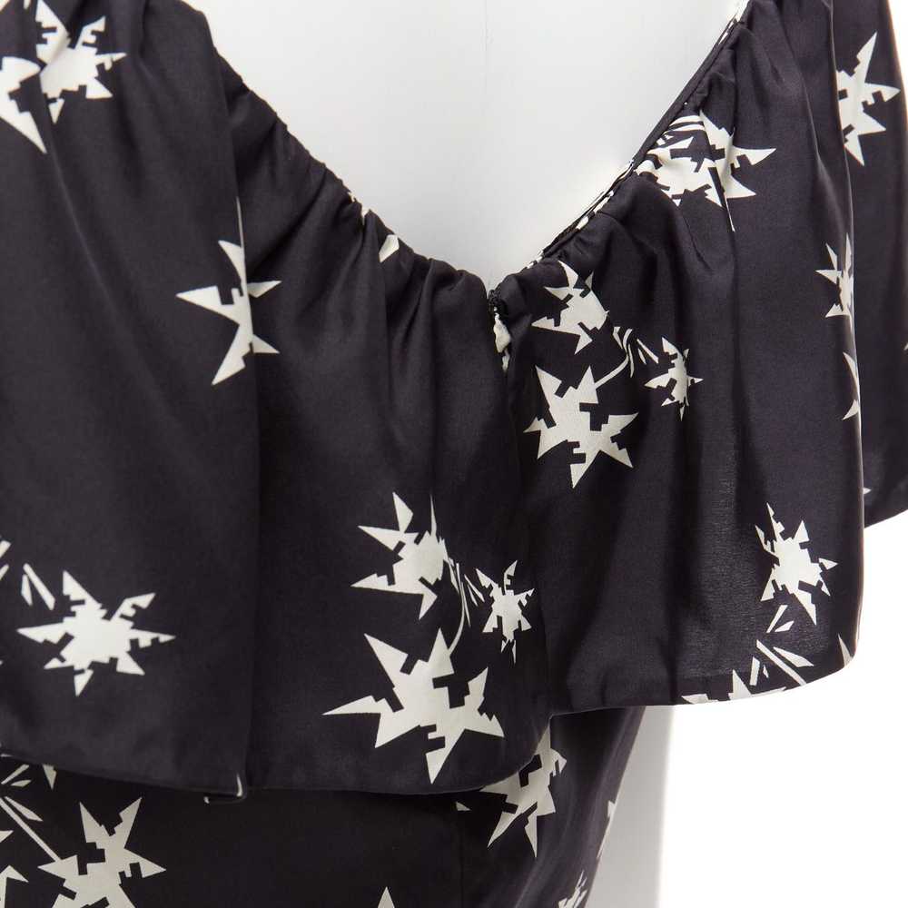 Miu Miu MIU MIU 2007 black 100% silk star print c… - image 2