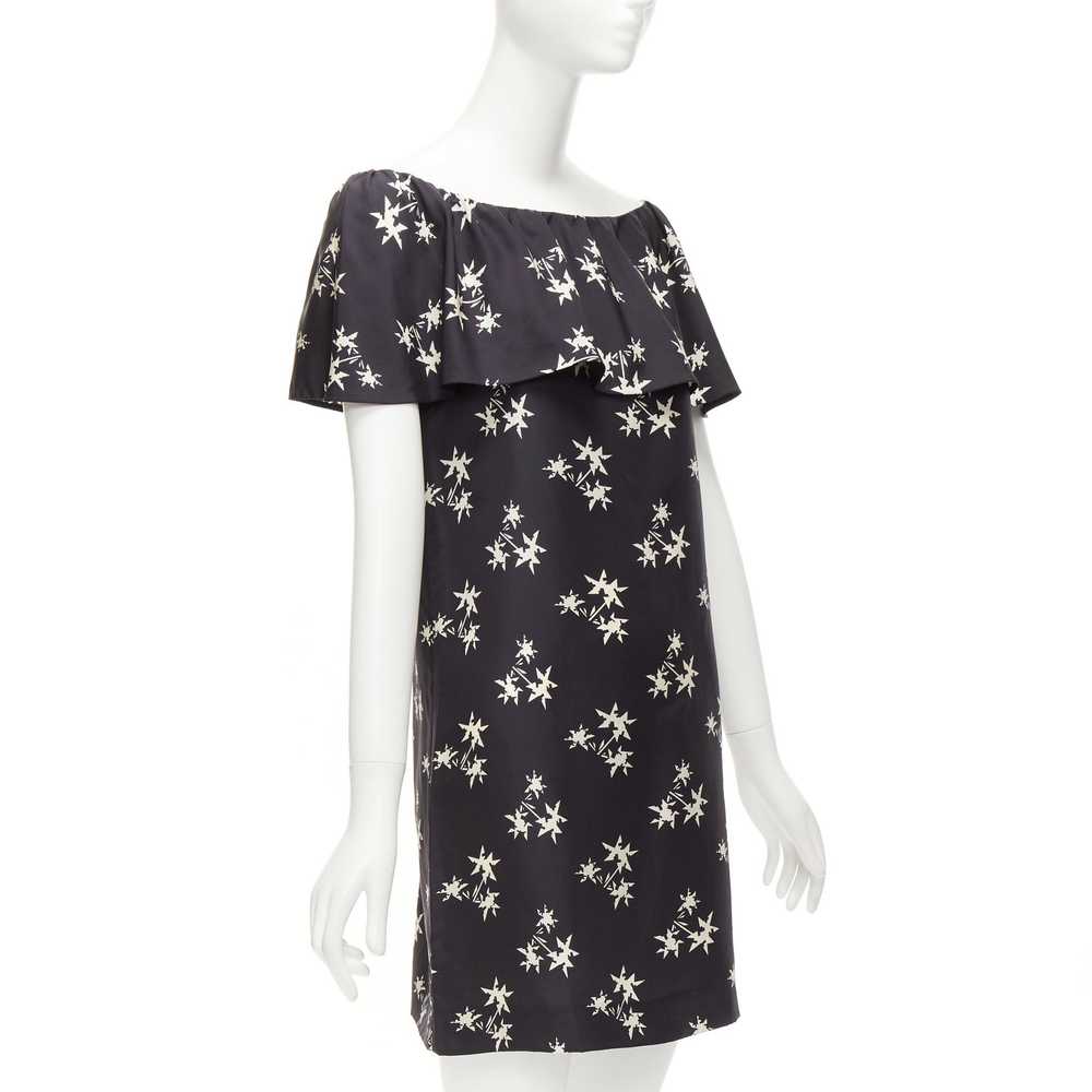 Miu Miu MIU MIU 2007 black 100% silk star print c… - image 3