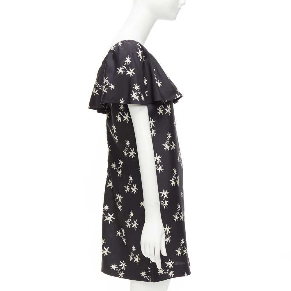 Miu Miu MIU MIU 2007 black 100% silk star print c… - image 4