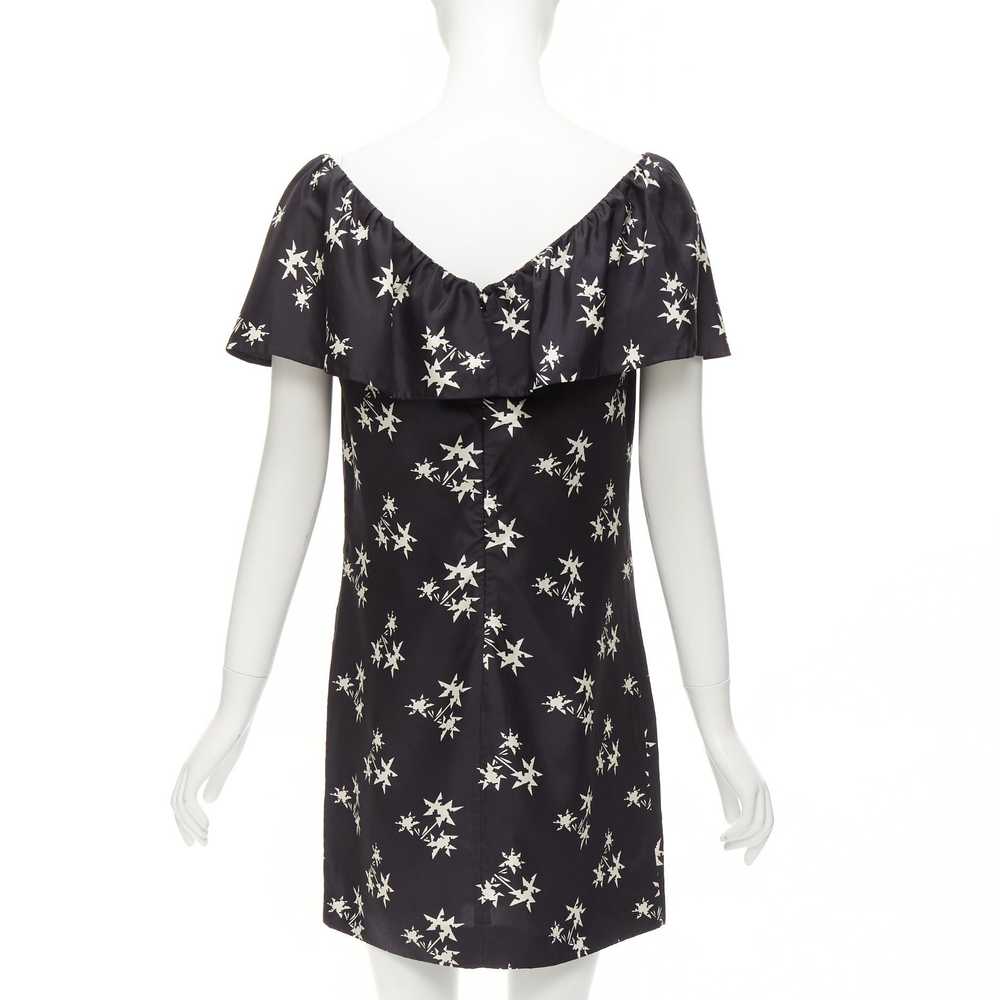 Miu Miu MIU MIU 2007 black 100% silk star print c… - image 5