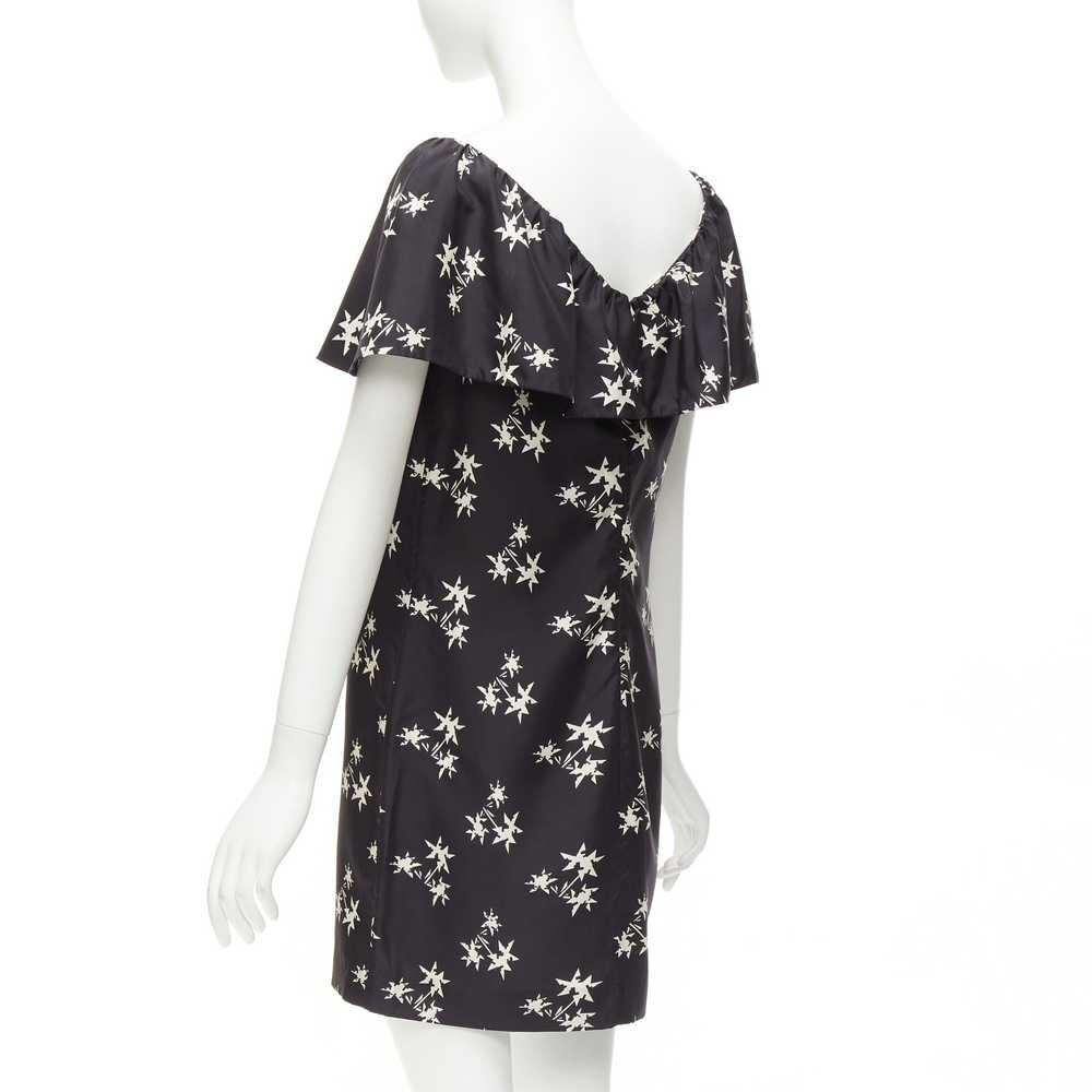 Miu Miu MIU MIU 2007 black 100% silk star print c… - image 6