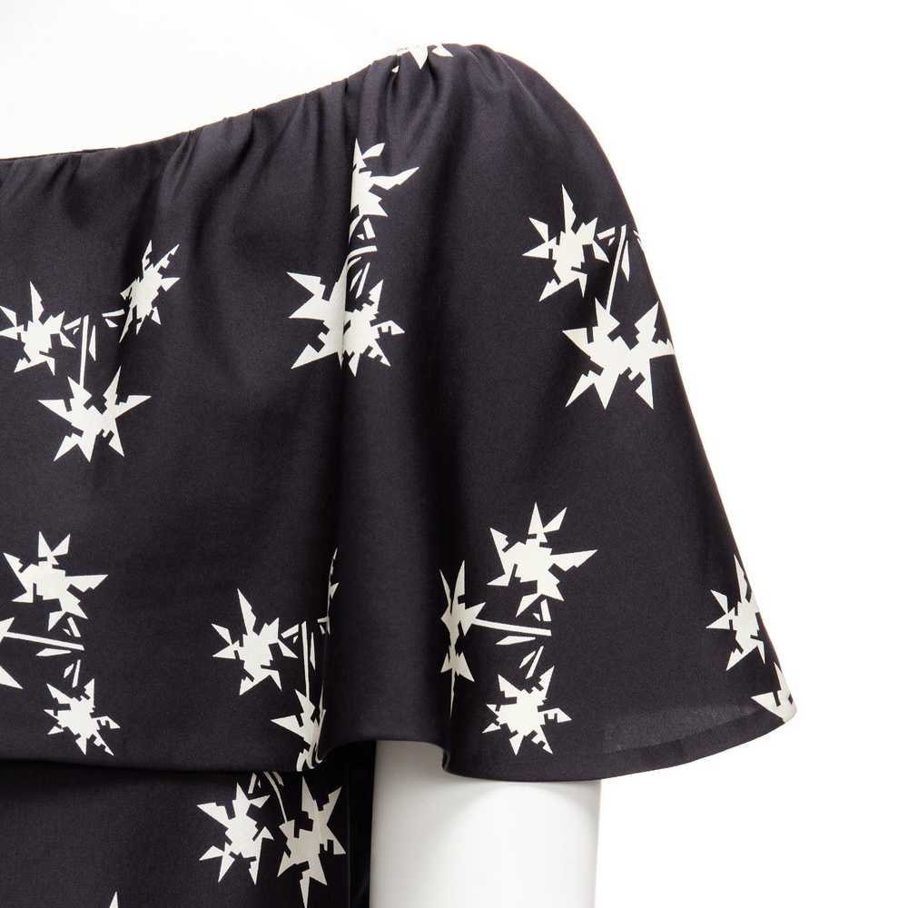 Miu Miu MIU MIU 2007 black 100% silk star print c… - image 7