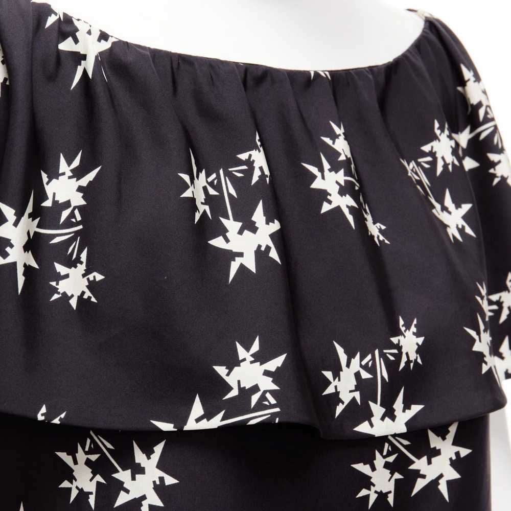 Miu Miu MIU MIU 2007 black 100% silk star print c… - image 8