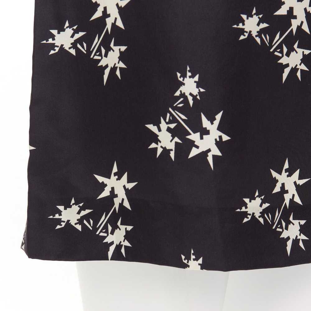 Miu Miu MIU MIU 2007 black 100% silk star print c… - image 9