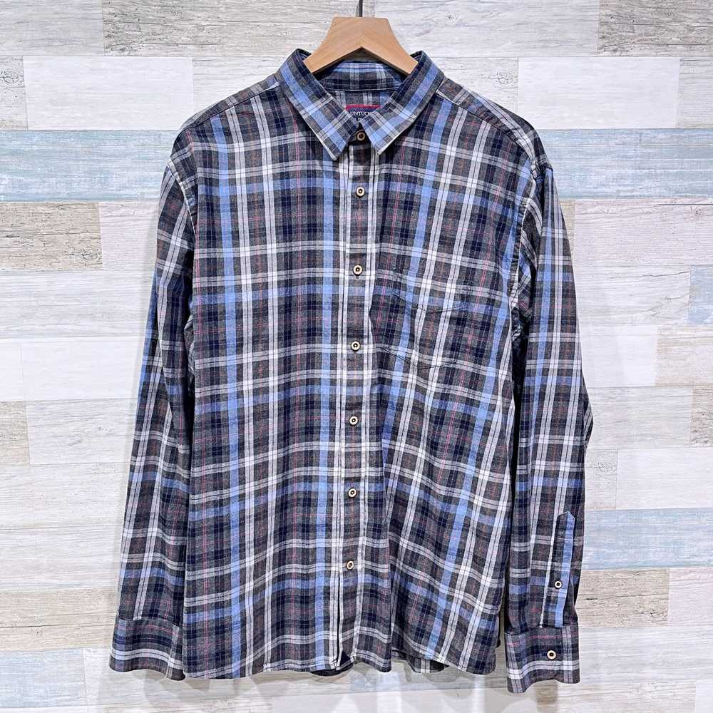 UNTUCKit UNTUCKit Flannel Long Sleeve Shirt Gray … - image 1