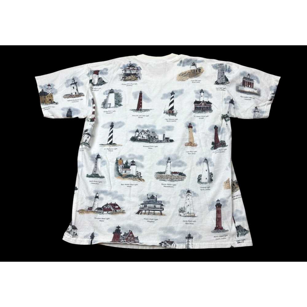 Gildan VTG 90’s American Lighthouse All Over Prin… - image 2