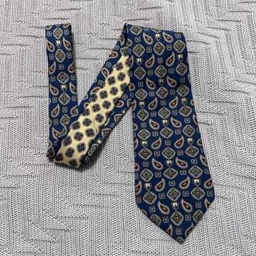 Vintage Tommy Hilfiger navy paisley silk tie