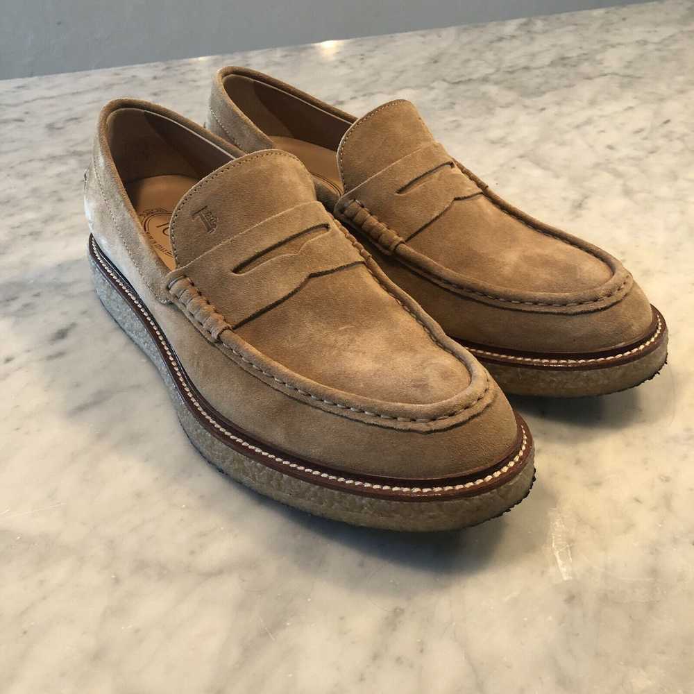 Tod's Tod’s Beige Suede Loafers Crepe Sole Size 6… - image 2