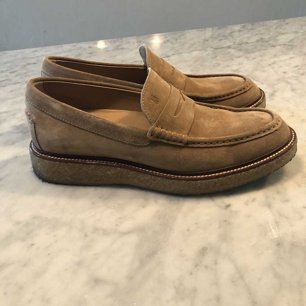 Tod's Tod’s Beige Suede Loafers Crepe Sole Size 6… - image 3